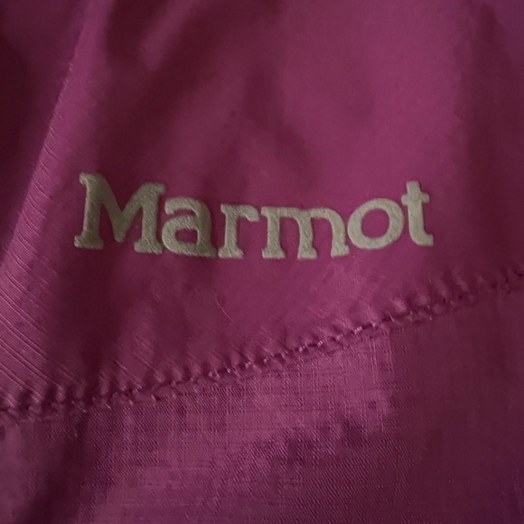 MARMOT GIRLS PURPLE HOODED WINDBREAKER SIZE MEDIUM - Picture 5 of 13